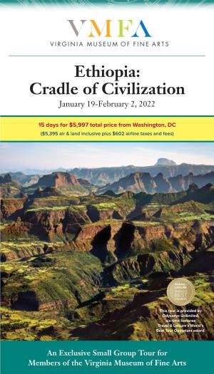 Ethiopia: Cradle of Civilization January 19-February 2, 2022