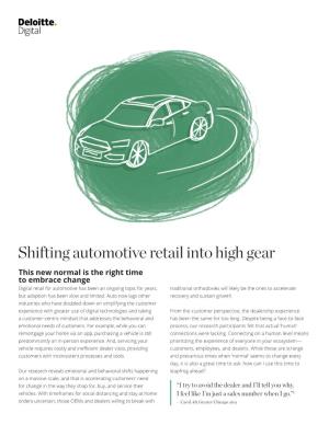 Shifting Automotive Retail Into High Gear