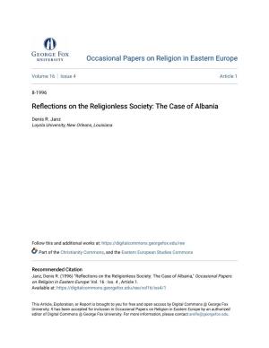 Reflections on the Religionless Society: the Case of Albania