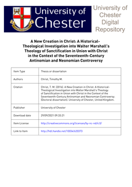 A New Creation in Christ