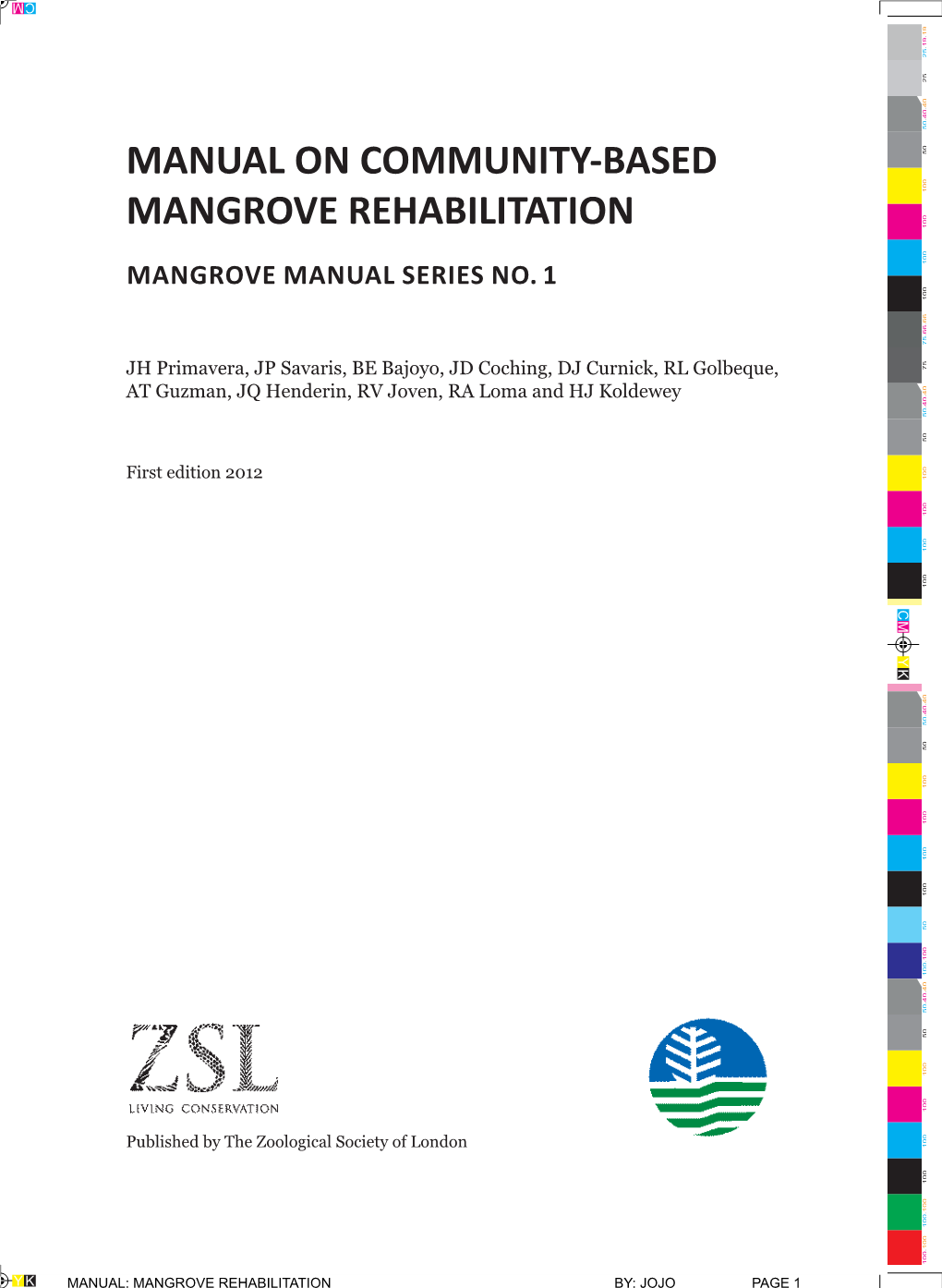 Manual on Community-Based Mangrove Rehabilitation 1 25 25 50 , 40 50 , 40 50