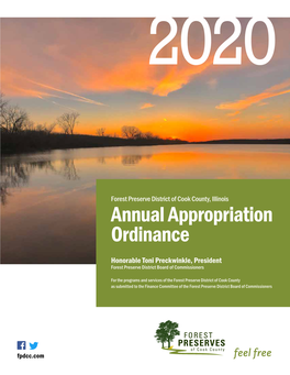 2020 Budget Appropriation Ordinance