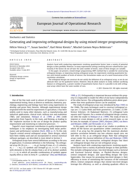 Generating and Improving Orthogonal Designs by Using Mixed Integer Programming