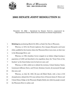 2003 Senate Joint Resolution 51