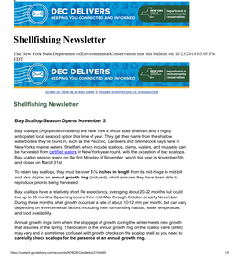 Shellfishing Newsletter