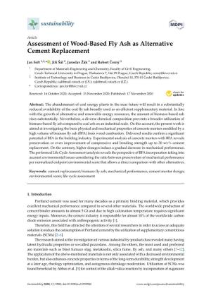 Assessment of Wood-Based Fly Ash As Alternative Cement Replacement