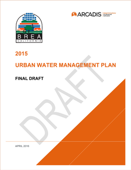 2015 Urban Water Management Plan