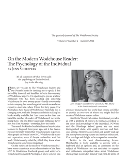On the Modern Wodehouse Reader: the Psychology of the Individual by Jenn Scheppers