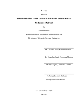 Implementation of Virtual Circuits As a Switching Fabric in Virtual