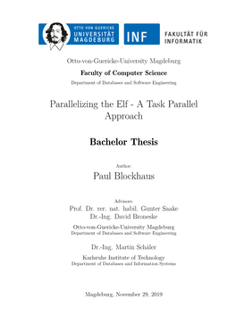 A Task Parallel Approach Bachelor Thesis Paul Blockhaus