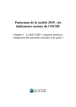 Panorama De La Société 2019 : Les Indicateurs Sociaux De L'ocde