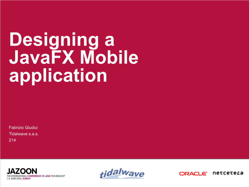 Designing a Javafx Mobile Application