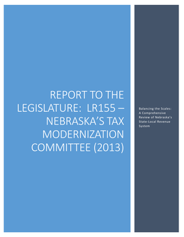 Nebraska's Tax Modernization Committee