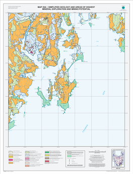 Map 20A − Simplified Geology and Areas of Highest