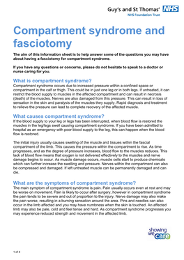 Compartment Syndrome and Fasciotomy