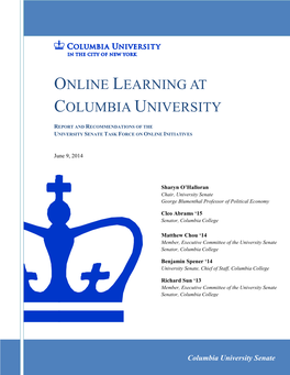 Online Learning at Columbia University