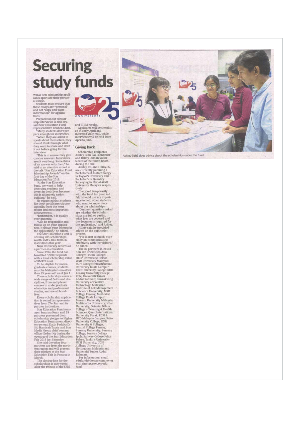 Securing Study Funds