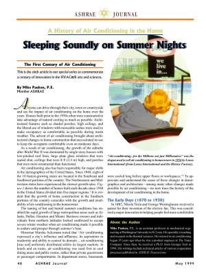 Sleeping Soundly on Summer Nights