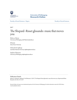 The Shepard–Risset Glissando: Music That Moves