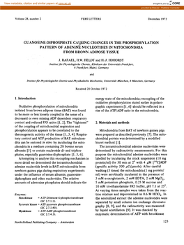 J. HOHORST Institut Fiir Physiologische Chemie, Klinikum Der Universitiit Frankfurt, 6 Frankfurt (Main), Germany