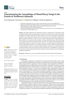 Characterizing the Assemblage of Wood-Decay Fungi in the Forests of Northwest Arkansas
