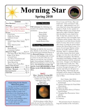 2018 Spring VAS Newsletter