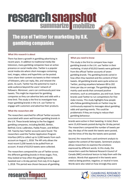 Bradley and James (2019) How Are Major Gambling Brands Using