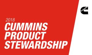 Cummins Product Stewardship 2018
