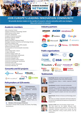 Join Europe's Leading Innovation Community