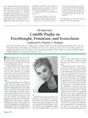 Camille Paglia on Freethought, Feminism, and Iconoclasm Conducted by Timothy J