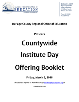 Countywide Institute Day Bookl