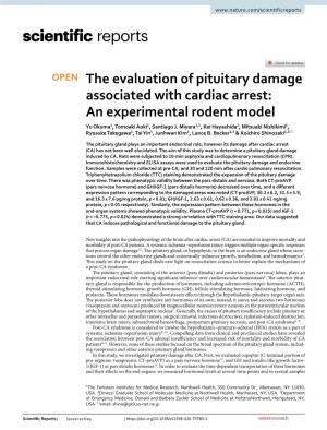 The Evaluation of Pituitary Damage Associated with Cardiac Arrest: an Experimental Rodent Model Yu Okuma1, Tomoaki Aoki1, Santiago J