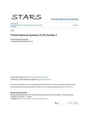 Florida Historical Quarterly, Vol 53, Number 3