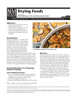 Drying Foods Guide E-322 Revised by Nancy C