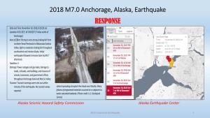 Alaska M7.0 Earthquake Response