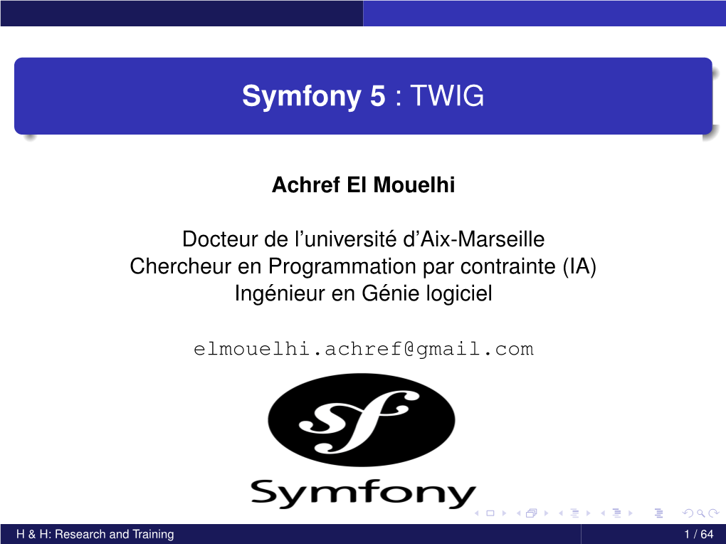 Symfony 5 : TWIG