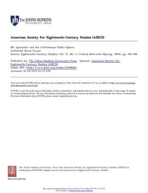 American Society for Eighteenth-Century Studies (ASECS)