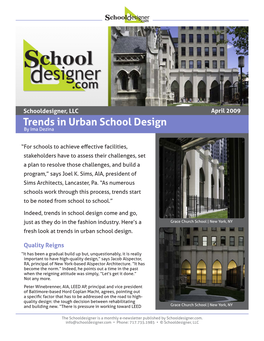 Trends in Urban School Design by Ima Dezina