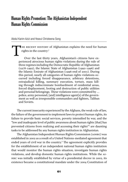 The Afghanistan Independent Human Rights Commission