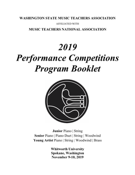 2019 Performance Competitions Program Booklet