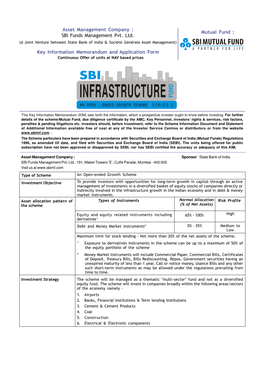 SBI Infrastructure Fund Series 1.Pdf