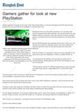 Gamers Gather for Look at New Playstation 19 Sep 2013 at 10:49