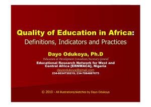 Quality of Education in Africa
