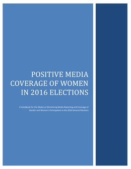 Positive Media Coverage of Women in 2016 Elections