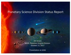 Planetary Science Update