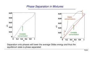 Phase Separation in Mixtures