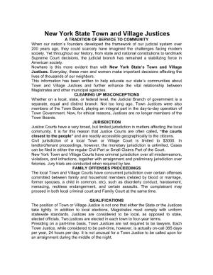 Town Justice Information