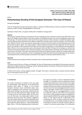 Parliamentary Scrutiny of the European Semester: the Case of Poland