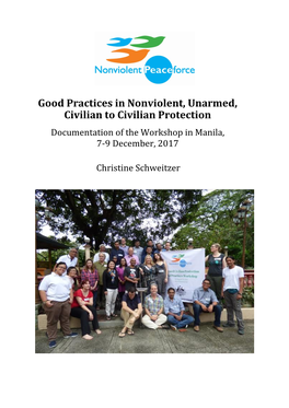 Good Practices in Nonviolent, Unarmed, Civilian to Civilian Protection