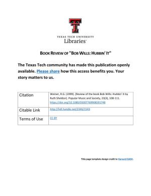 Book Review with TTU Libraries Cover Page (277.5Kb)
